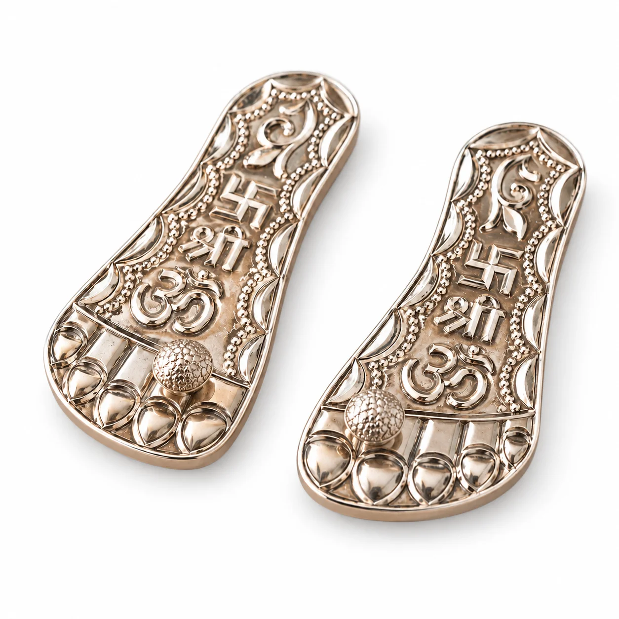 Shraviko Pure Silver Plated Goddess Lakshmi Charan Paduka